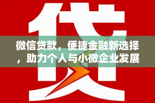 九如微信贷款，便捷金融新选择，助力个人与小微企业发展