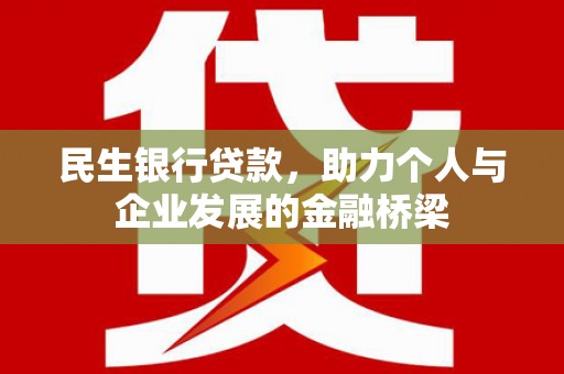 九如民生银行贷款，助力个人与企业发展的金融桥梁