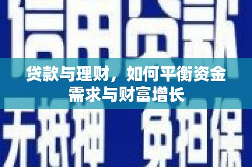 九如贷款与理财，如何平衡资金需求与财富增长
