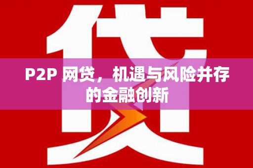 九如P2P 网贷，机遇与风险并存的金融创新